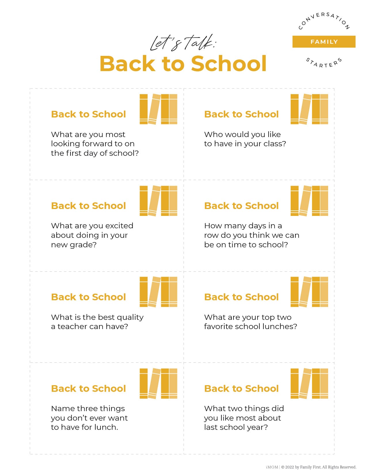 back to school conversation starters