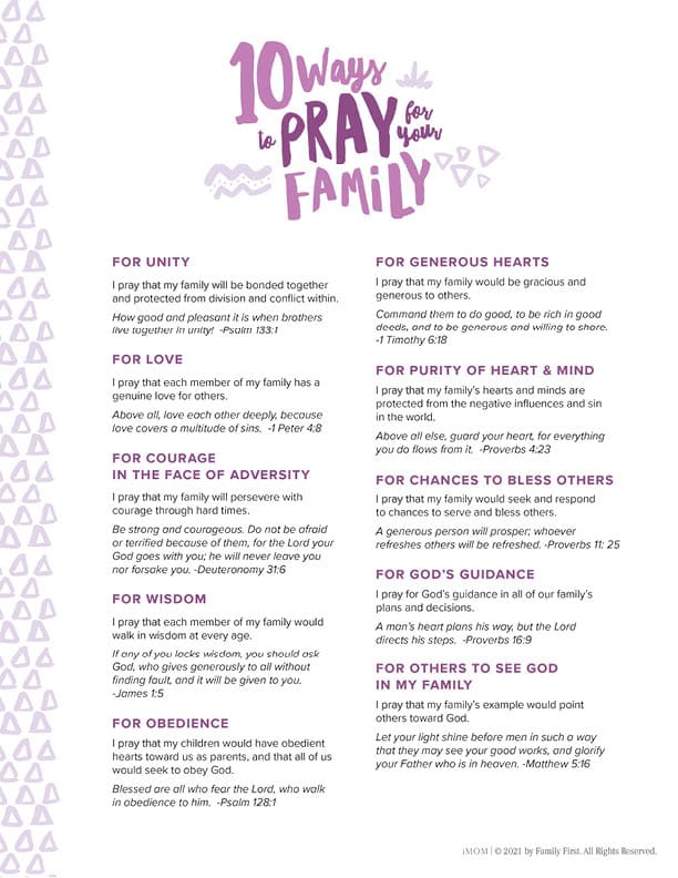 praying for your family