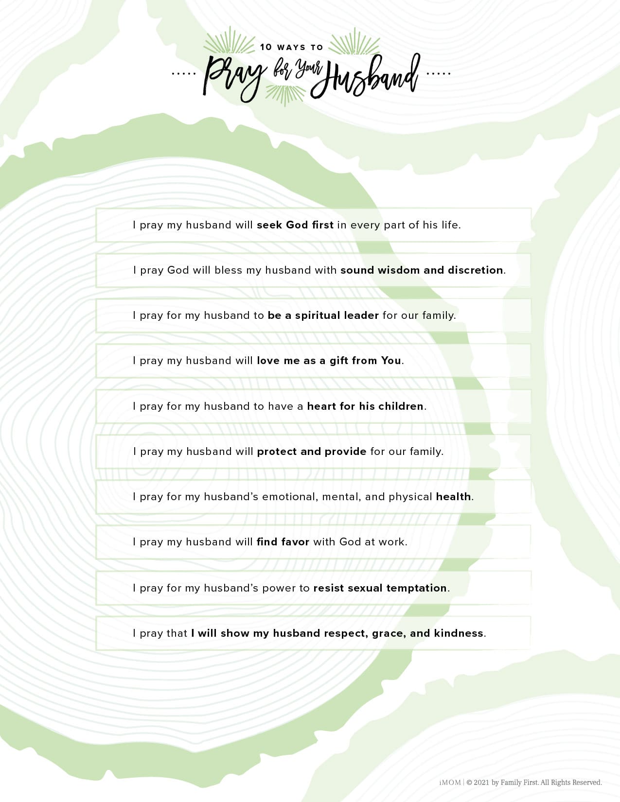 prayer for my husband