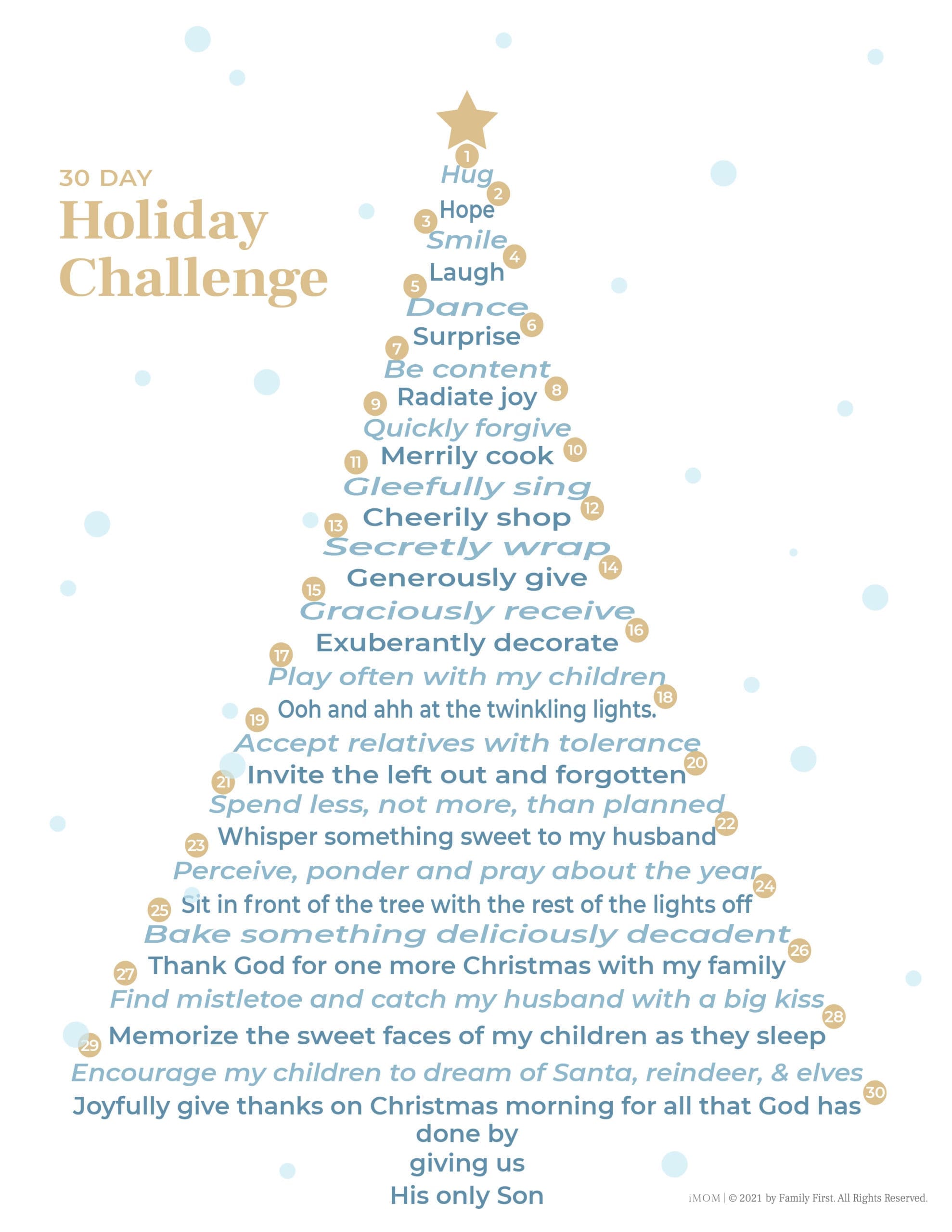 holiday challenge