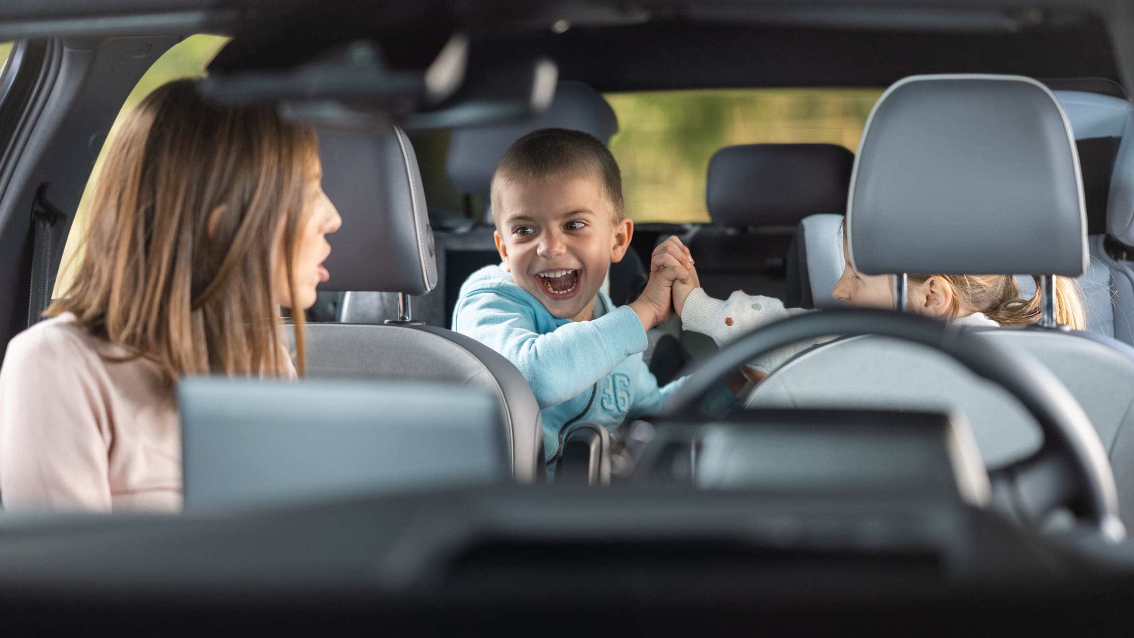 child who laughs when he's in trouble